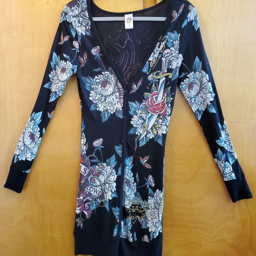 Ed Hardy Button up Duster
